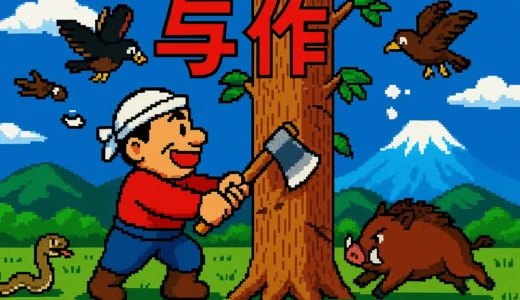 アーケード版『与作』ゲームセンターに演歌が響いた！SNKが放つ異色の木こりアクション